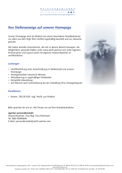 Ihre Anzeige auf unserer Homepage.cdr