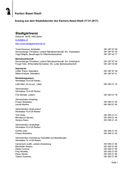 Stadtg&auml;rtnerei - Staatskalender