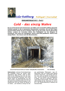 Gold &ndash; das einzig Wahre