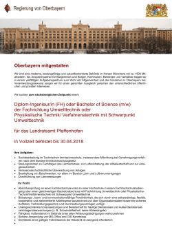 (FH) oder Bachelor of Science (m/w)