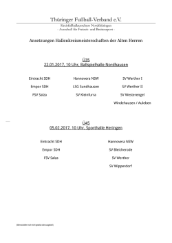Hallenkreismeisterschaften Alte Herren