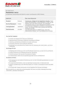 Marktleiter (m/w)