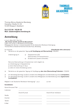 Anmeldung - Deutsche Montessori
