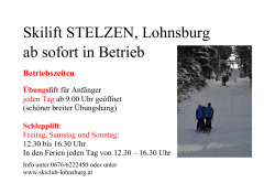 Skilift STELZEN, Lohnsburg ab sofort in Betrieb