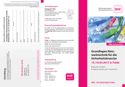 Grundlagen Netz- werktechnik f&uuml;r die Sicherheitsbranche