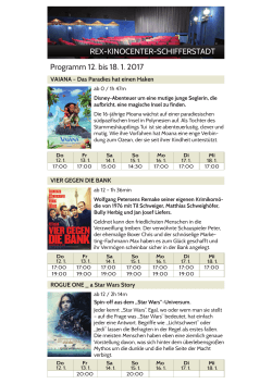 12. bis 18. Jan. 2017 - Rex-Kino