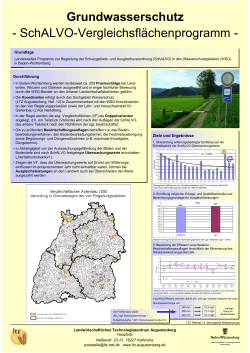 Grundwasserschutz - SchALVO-Vergleichsflächenprogramm