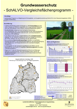 Grundwasserschutz - SchALVO-Vergleichsfl&auml;chenprogramm