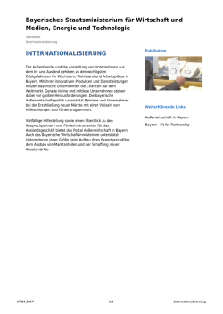 Internationalisierung: Mittelstandspakt Bayern