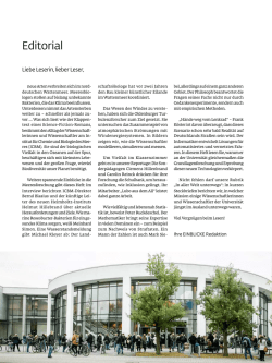 Editorial - Universit&auml;t Oldenburg