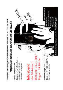 Informationen finden sie auf unserem Flyer
