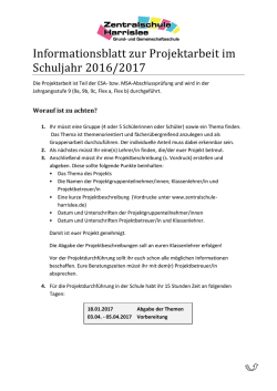 Informationsblatt 2016/2017