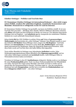 G&uuml;nther Oettinger &ndash; Politiker und YouTube-Star