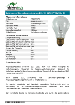 Datenblatt Scharnberger+Has. Allgebrauchslampe