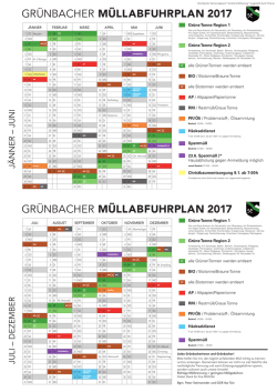 Gr&uuml;nbacher M&uuml;llabfuhrplan 2017