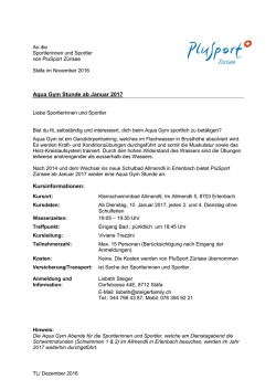 Information  - PLUSPORT Z&uuml;risee