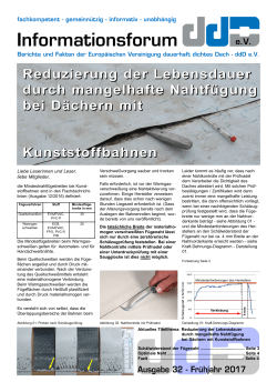 Liebe Leserinnen und Leser, liebe Mitglieder,