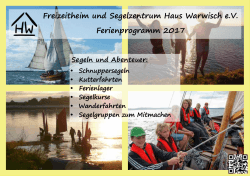 Freizeitheim und Segelzentrum Haus Warwisch eV Ferienprogramm