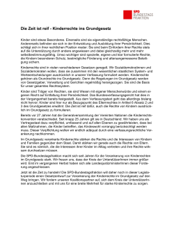 Die Zeit ist reif - Kinderrechte ins Grundgesetz