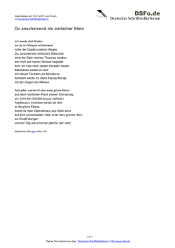 Du anscheinend als einfacher Stein