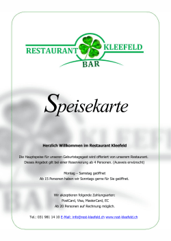 Speisekarte - Restaurantsuche.ch
