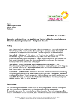 Herrn Oberb&uuml;rgermeister Dieter Reiter Rathaus M&uuml;nchen, den