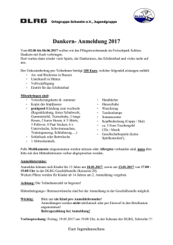 Dankern- Anmeldung 2017