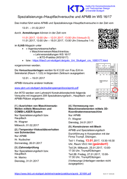 Informationsblatt APMB-Versuche - Institut für Konstruktionstechnik