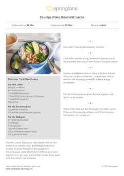 Feurige Poke Bowl mit Lachs