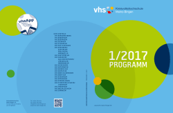PROGRAMM - Kreisvolkshochschule Mainz