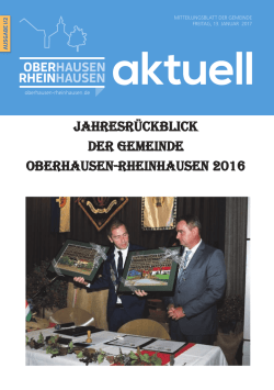Jahresr&uuml;ckblick der Gemeinde Oberhausen