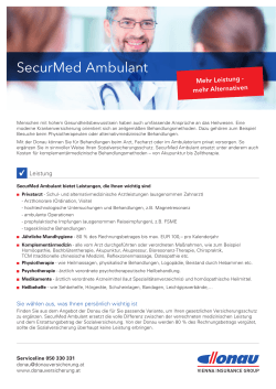 SecurMed Ambulant - Donau Versicherung