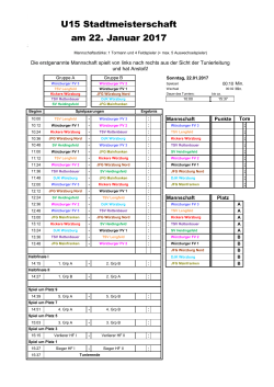 Stadtmeisterschaft U15 – Spielplan-1
