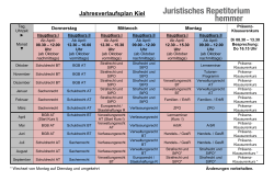 Jahresverlaufsplan Kiel - Juristisches Repetitorium Hemmer