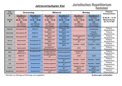 Jahresverlaufsplan Kiel - Juristisches Repetitorium Hemmer