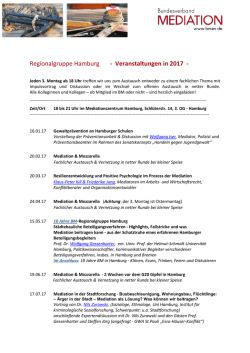 Jahresprogramm 2017 - Regionalgruppe Hamburg