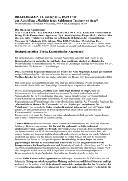 Informationen zum Buch und zur Ausstellung
