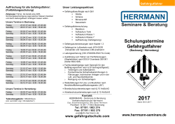 Infoblatt Gefahrgutfahrerschulungen - 2016 - vfs