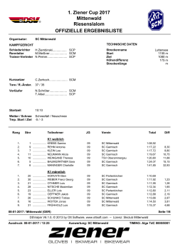 Ergebnisliste - Skiclub Mittenwald