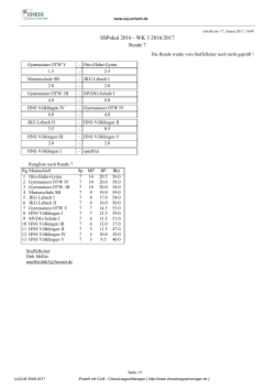 SSPokal 2016 - WK 3 2016/2017