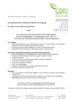 Die Spezialisierte Ambulante Palliativ