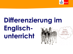 Differenzierung im Englisch- unterricht