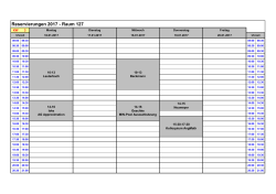 Reservierungen 2017