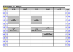 Reservierungen 2017
