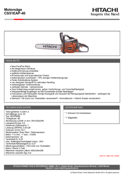 Informationsmaterial mit Datenblatt Hitachi Motors&auml;ge