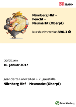 Nürnberg Hbf – Neumarkt (Oberpf)