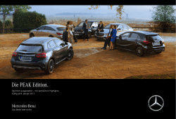 Preisliste PEAK Edition - Mercedes-Benz