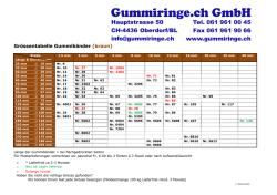 Gr&ouml;ssentabelle Gummib&auml;nder (braun)