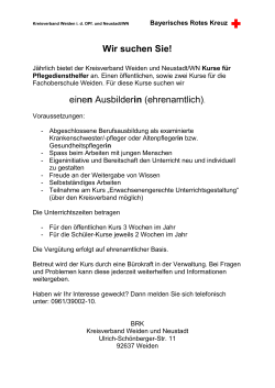 Ausbilder/in SHP Kurse - Kreisverband Weiden und Neustadt an der