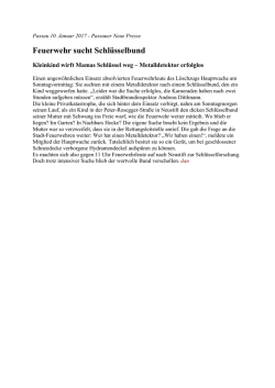 Feuerwehr sucht Schl&uuml;sselbund